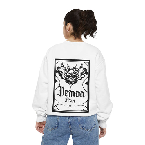 Demon Heart Sweatshirt — Gothic Skull Graphic Crewneck