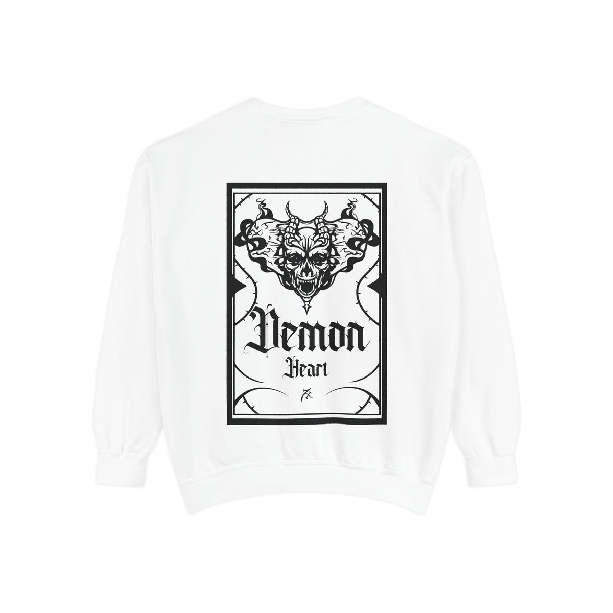 Demon Heart Sweatshirt — Gothic Skull Graphic Crewneck